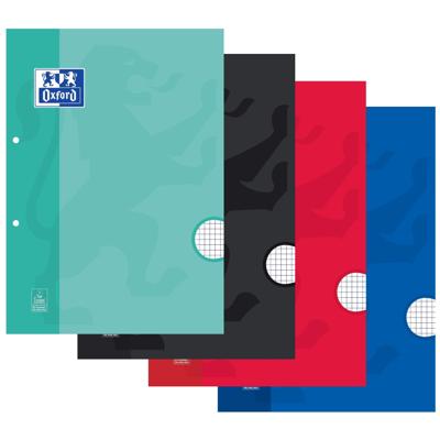 Cursusblok oxf school a4 5mm 2g 200pag 80gr ass | 5 stuks Cursusblok oxf school a4 5mm 2g 200pag 80gr ass | 5 stuks