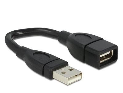 Delock 83497 Kabel USB 2.0 Type-A male > USB 2.0 Type-A female VormKabel 0,15 m
