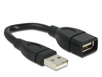 Delock 83497 Kabel USB 2.0 Type-A male > USB 2.0 Type-A female VormKabel 0,15 m - thumbnail
