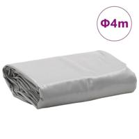 VidaXL Dekzeil 650 g/m² ø 4 m grijs - thumbnail