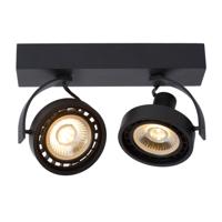 Lucide DORIAN - Plafondspot - LED Dim to warm - GU10 (ES111) - 2x12W 2200K/3000K - Zwart - thumbnail