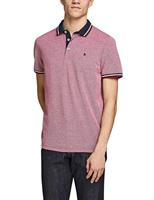 Jack and Jones Paulos Heren Poloshirt Rood Pique Slim Fit - thumbnail