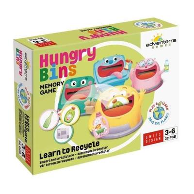 Hungry bins memory spel