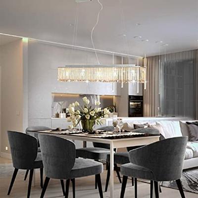 VidaXL Plafondlamp met kristallen kralen 104 cm zilverkleurig VidaXL Plafondlamp met kristallen kralen 104 cm zilverkleurig