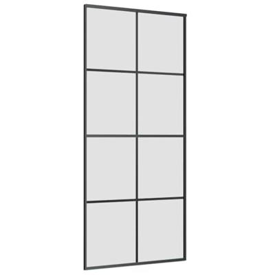 Schuifdeur met beslag 90x205 cm ESG-glas en aluminium