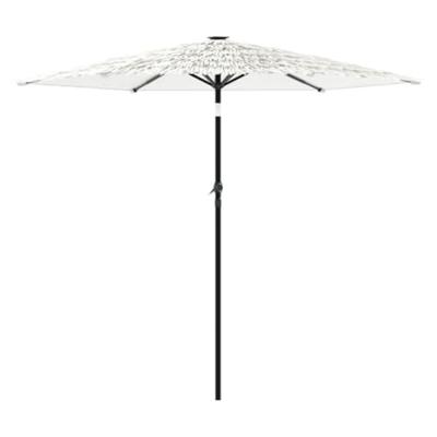 Parasol met stalen paal 268x268x226 cm wit