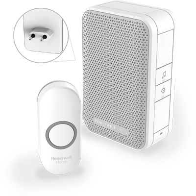 Enzo honeywell draadloze plug-in deurbel met drukknop 100m - 8421030