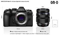 Olympus OM-D E-M10 Mark II Kit, Micro Four Thirds Systeemcamera En M.Zuiko Digital ED 12-40 MM F2.8 Pro Universele Zoom, Zwart, 6.9 x 13.4 x 9.1 cm - thumbnail