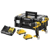 DeWalt dck2110l2t actieset dcd701 boorschroefmachine + dcf801 slagschroevendraaier 12v 2x 3.0ah xr - dck2110l2t-qw - thumbnail