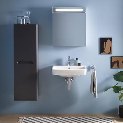 Badkamerkast Duravit No.1 Halfhoge Kast Mat Grafiet Met 1 deur 40x132x36cm Rechts