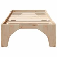 Bedframe met opslag Bruin 75 x 190 cm Massief grenenhout - thumbnail