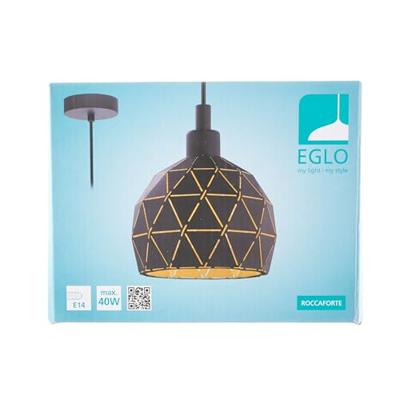 Eglo Design hanglampRoccaforte Ø 17cm zwart met goud - 33345