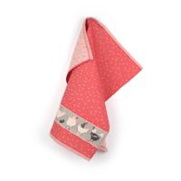 Bunzlau Castle Bunzlau Castle Chickens theedoek 65x65 Red - thumbnail