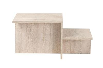 Salontafel - HARMONY - Rechthoekig - Travertin effect - 80 x 40 x 40 cm - thumbnail
