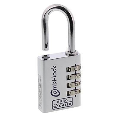 Burg Wächter 3651 Hangslot 40.00 mm Aluminium-zilver (chroom) Cijferslot