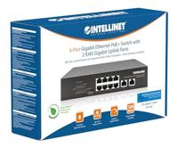 Intellinet 8-Port Gigabit Ethernet PoE+ Switch mit 2 RJ45 Gigabit Uplink-Ports 120W Netwerk switch 10 / 100 / 1000 MBit/s IEEE 802.3af (15.4 W), IEEE 802.3at - thumbnail