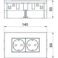 OBO Bettermann 6119407 Apparaatinzet Stopcontact (b x h x d) 140 x 84 x 60 mm 1 stuk(s) Wit - thumbnail