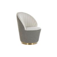 Armstoel DKD Home Decor 69 x 66 x 85 cm Zwart Gouden Wit - thumbnail