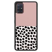 Samsung Galaxy A51 hoesje - Pink dots - thumbnail