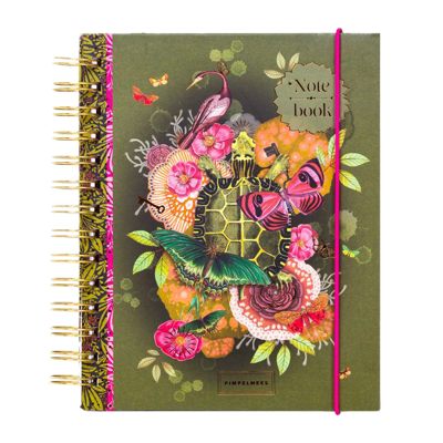 Pimpelmees A5 Notitieboek XXL Turtle Olive Wire-O