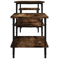 Tv-meubel 197x35x52 cm bewerkt hout gerookt eikenkleurig - thumbnail