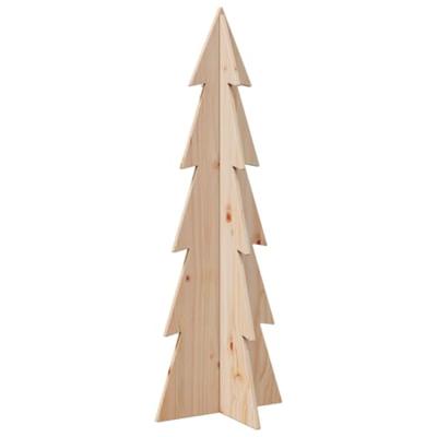 VidaXL Kerstdecoratie kerstboom 112 cm massief grenenhout