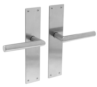 Intersteel Deurklink Jura met schild blind geborsteld RVS Intersteel Deurklink Jura met schild blind geborsteld RVS