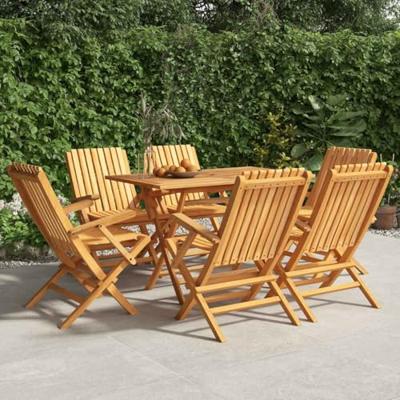Tuinstoelen 6 st inklapbaar 61x67x90 cm massief teakhout