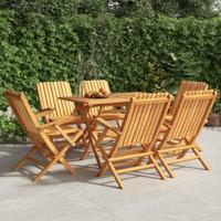 Tuinstoelen 6 st inklapbaar 61x67x90 cm massief teakhout - thumbnail