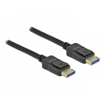 Delock 80262 DisplayPort-kabel DisplayPort Aansluitkabel DisplayPort-stekker 2 m Zwart 10K UHD, Vergulde steekcontacten, Afgeschermd (drievoudig)