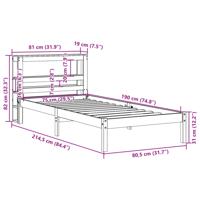 Bedframe zonder matras massief grenenhout 90x200 cm - thumbnail