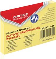 OFFICE products memoblok, ft 51 x 76 mm, 100 vel, geel - thumbnail