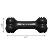 KONG - Extreme Goodie Bone - Duurzaam Rubber Hondenbot voor Power Chewers, Zwart - Voor Grote Honden - thumbnail