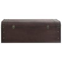 Schatkist met sloten 110x50x39,5 cm multiplex donkerbruin - thumbnail