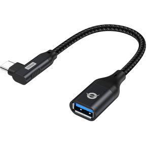 Conceptronic ABBY19B tussenstuk voor kabels USB-C USB-A Zwart
