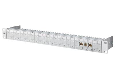 Metz Connect 130B11P0-E 24 poorten Netwerkpatchpaneel 483 mm (19) CAT 6A 1 HE Grijs Ingericht Metz Connect 130B11P0-E 24 poorten Netwerkpatchpaneel 483 mm (19) CAT 6A 1 HE Grijs Ingericht