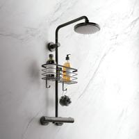 Metaltex doucherek 29x11x15 cm zwart/metaal - thumbnail