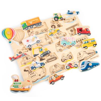 New Classic Toys Peg Puzzle Transport vormenpuzzel 16 stukjes New Classic Toys Peg Puzzle Transport vormenpuzzel 16 stukjes