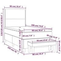 Boxspring met matras fluweel zwart 90x190 cm - thumbnail