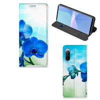 Sony Xperia 10 III Smart Cover Orchidee Blauw - Cadeau voor je Moeder - thumbnail