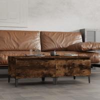 Bijzettafels 2 st 50x46x35 cm bewerkt hout gerookt eikenkleurig - thumbnail