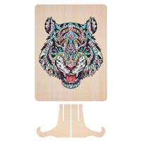 Creative Craft Group Unieke houten puzzel tijger, 130st. - thumbnail