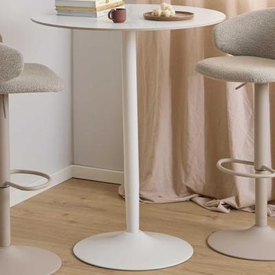 Bendt Ronde Bartafel 'Tempest' Keramiek met marmerprint, 80cm, kleur Wit
