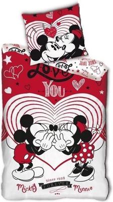Disney Minnie Mouse Dekbedovertrek Love You- 140 x 200 cm - Polyester Disney Minnie Mouse Dekbedovertrek Love You- 140 x 200 cm - Polyester