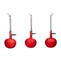 Iittala Glazen appel rood set van 3 - thumbnail
