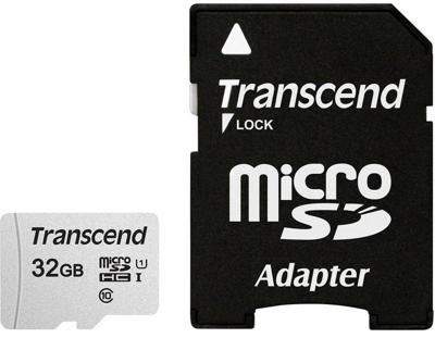 Transcend Premium 300S microSDHC-kaart 32 GB Class 10, UHS-I, UHS-Class 1 Incl. SD-adapter