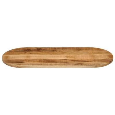 Tafelblad ovaal 140x60x3,8 cm massief ruw mangohout