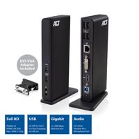 USB 3.2 Gen1 - Docking station - HDMI, DVI - 2x USB 3.2 - 4x USB 2.0 - Ethernet - 2x 3.5mm - thumbnail