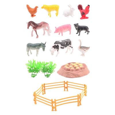 Johntoy Animal world - boerderij dieren speelset, 19dlg.