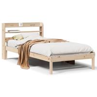 Bedframe zonder matras massief grenenhout 75x190 cm - thumbnail